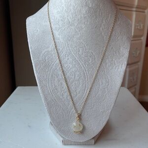 Gold Wire Wrapped Clear Quartz Necklace